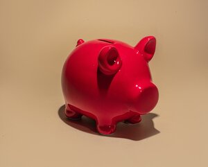 Rotes Sparschwein