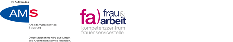 Logos AMS und Frau & Arbeit Logos AMS und Frau & Arbeit