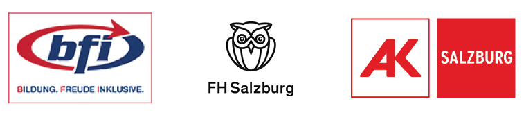 Logo BFI Salzburg, Logo FH Salzburg, Logo AK Salzburg